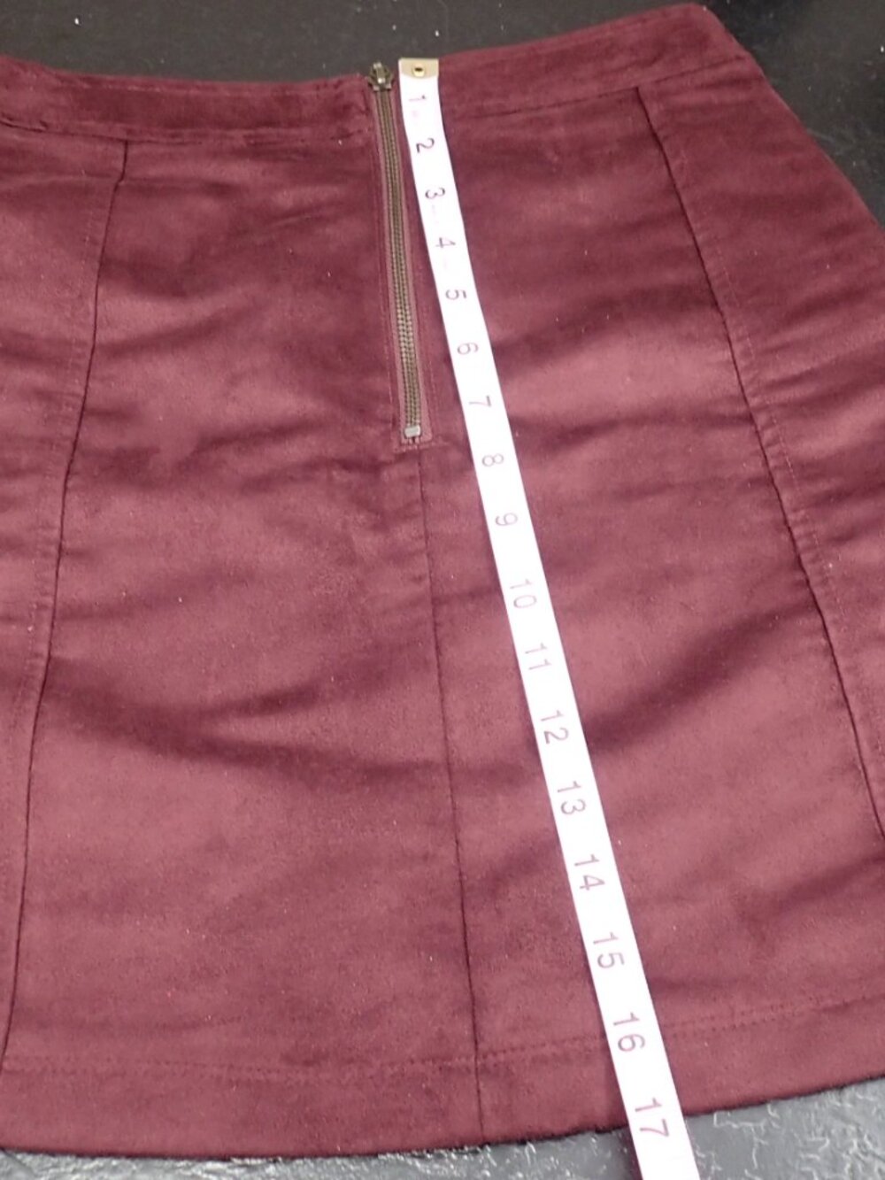Old Navy Burgundy Suede SKirt Size 0